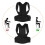 (black, S) Lumbar Upper Lower Back Support Strap Belt Adjustable Posture Corrector Shoulder Relief Brace 15