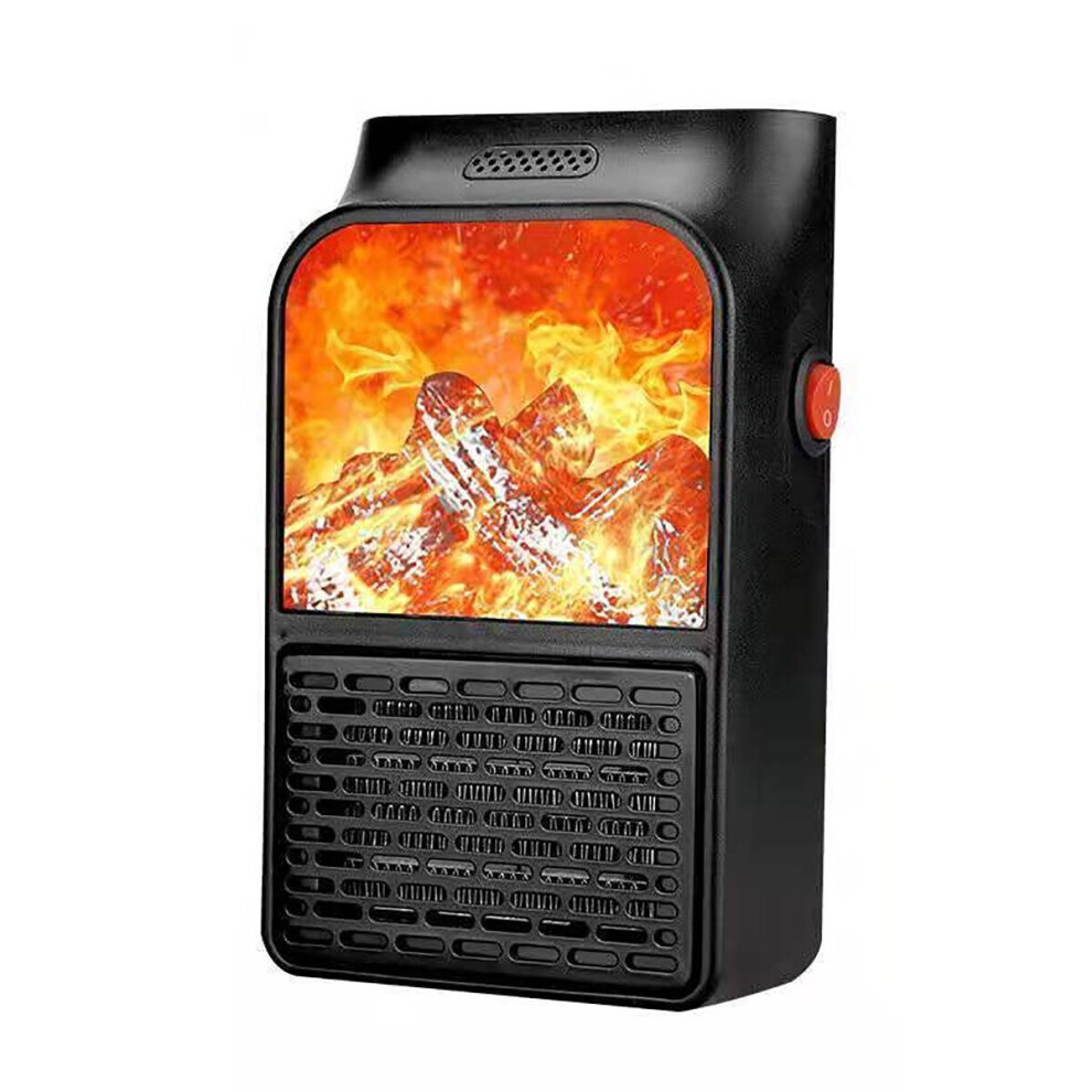 (220V) Portable Electric Heater Fireplace Radiator 3D Flame Warmer Low Noise 3S Rapid Heating for Home Office