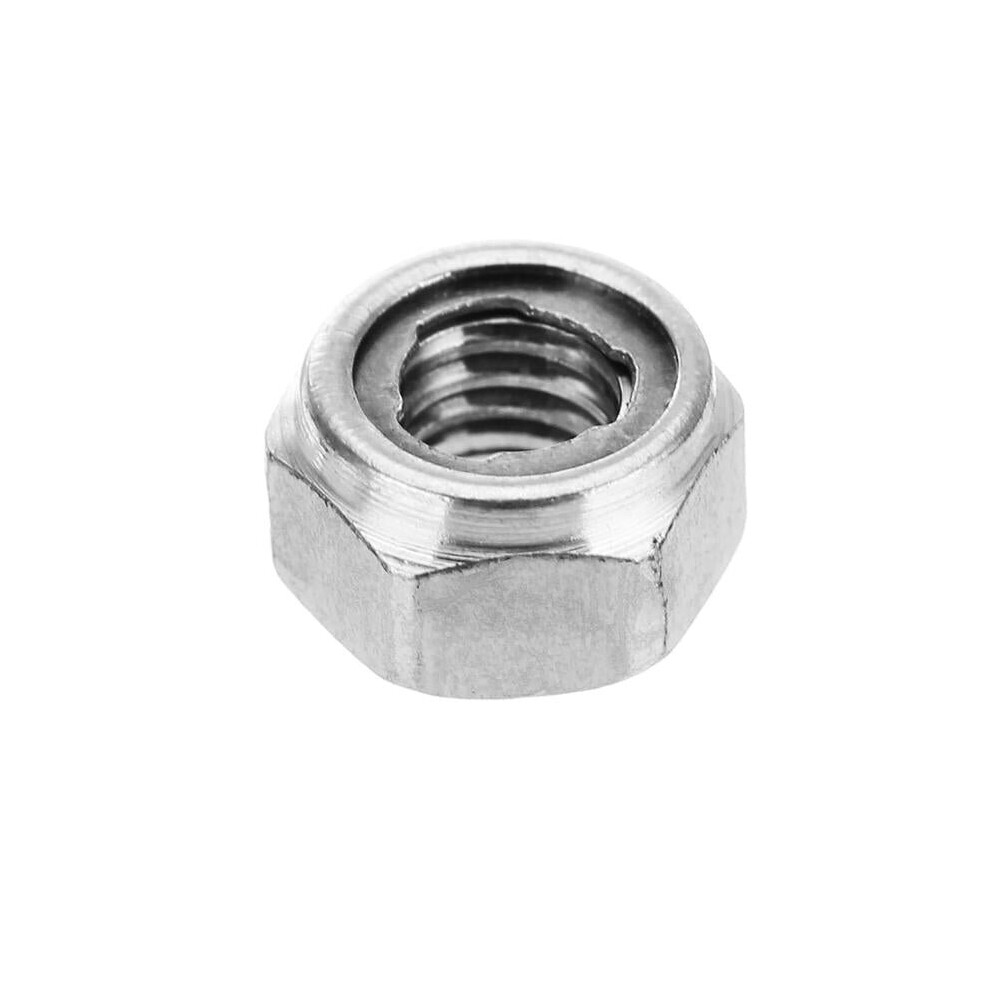 10Pcs M4 304 Stainless Steel Hex Nuts Anti Loose All Steel Insert Lock Nuts