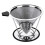 Stainless Steel Pour Over Coffee Dripper Flower Pattern Paperless Reusable Double Mesh Cone Filter 2