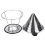 Stainless Steel Pour Over Coffee Dripper Flower Pattern Paperless Reusable Double Mesh Cone Filter 3