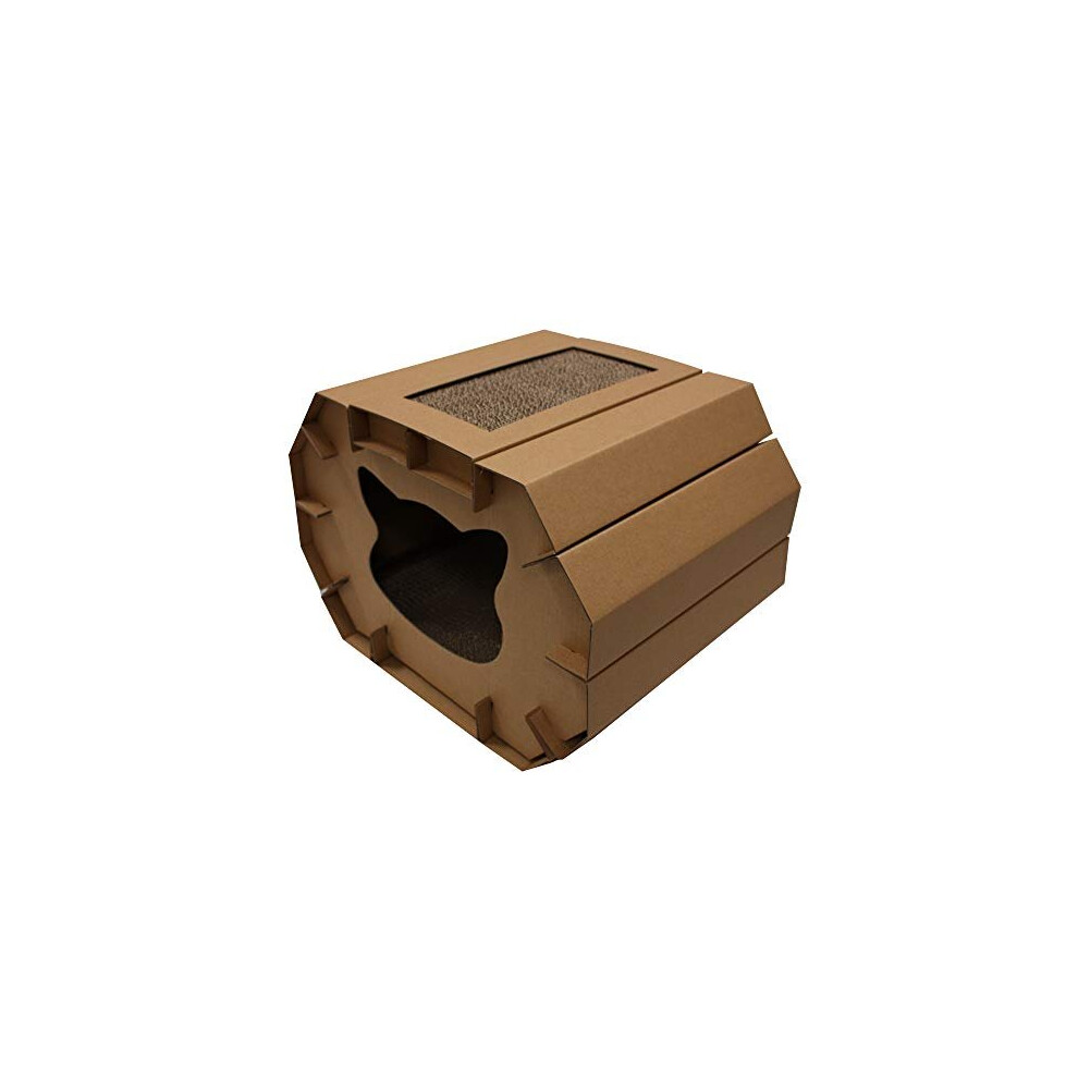 CROCI Cardboard Cat Scraper House, 50 x 38 x 35 cm