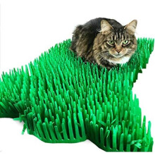 CATMAT Tissue Paper Grass Mat Toy for Cats and Kittens crinkly interactive hunting hiding fun green (Pack of 2) good for indoor cats. arrives pac