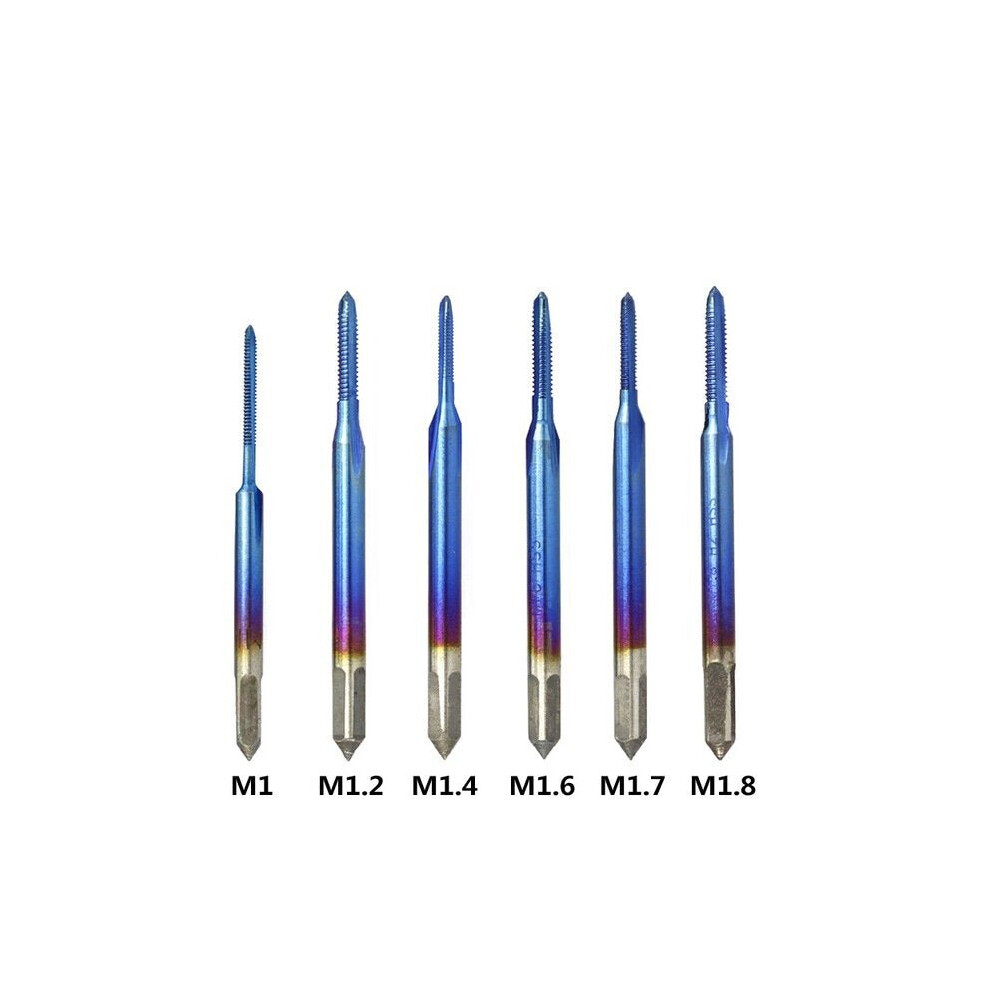 () M1-1.8 Nano Blue Coated Metric Thread Tap Straight Flute Machine HSS Screw