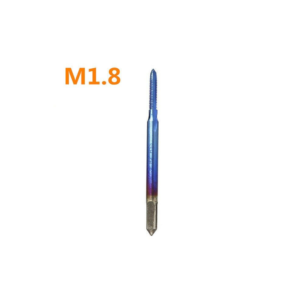 () M1-1.8 Nano Blue Coated Metric Thread Tap Straight Flute Machine HSS Screw