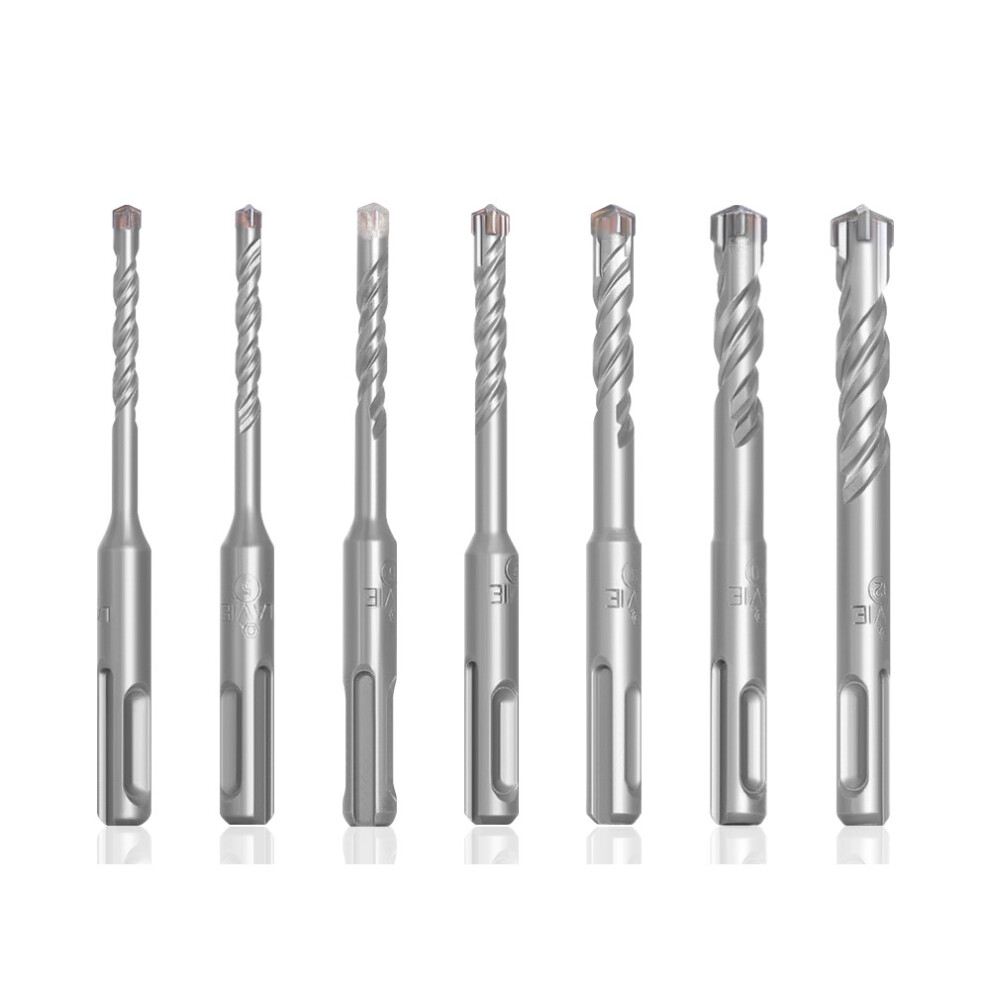 () 7pcs Electric Hammer Cross Impact Drill Bits 5/6/7/8/10/12/14*110mm/160mm