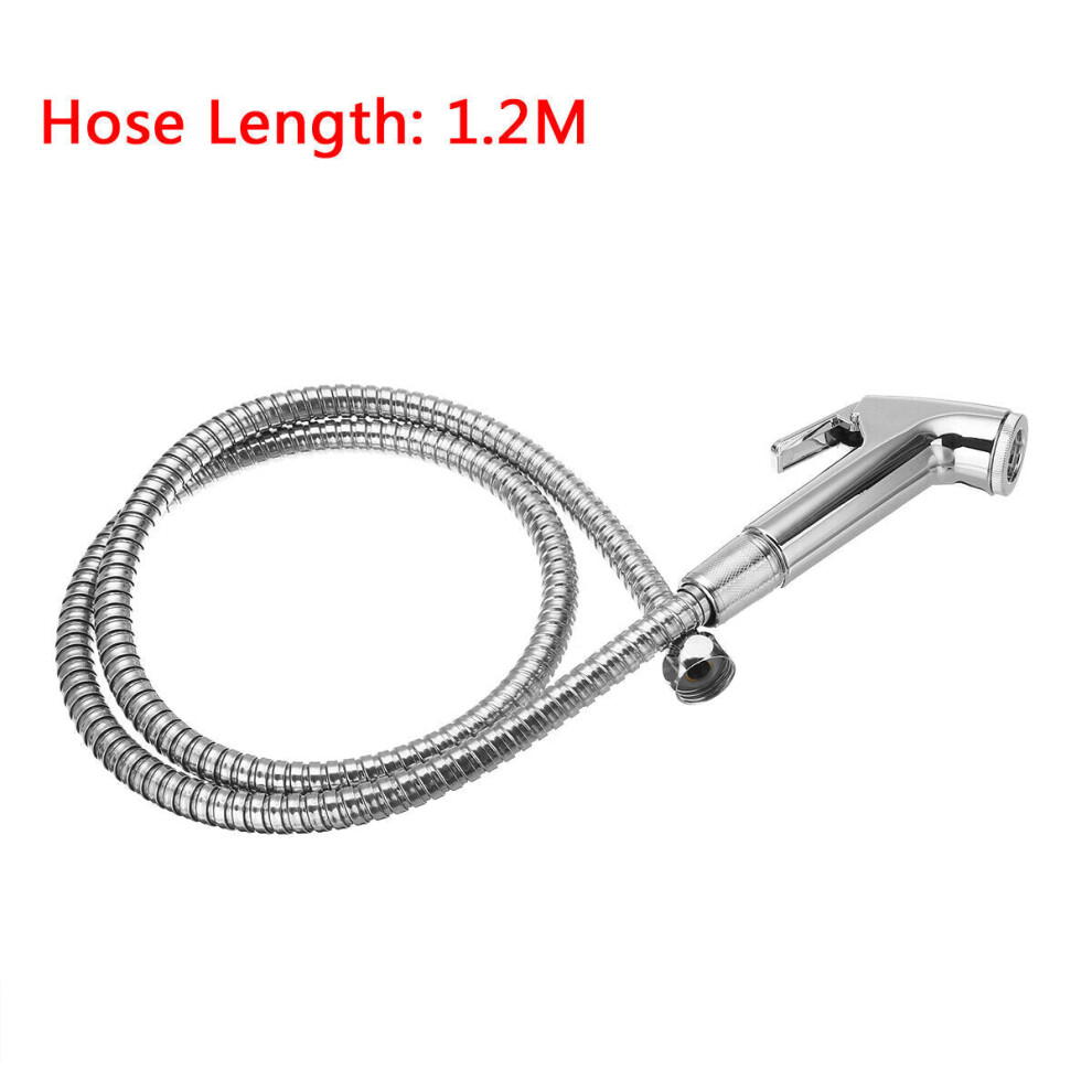 (Metal Pipe) Bathroom Bidet Washing Guns Nozzle Switch Hose Toilet Water Spray Seat Shower