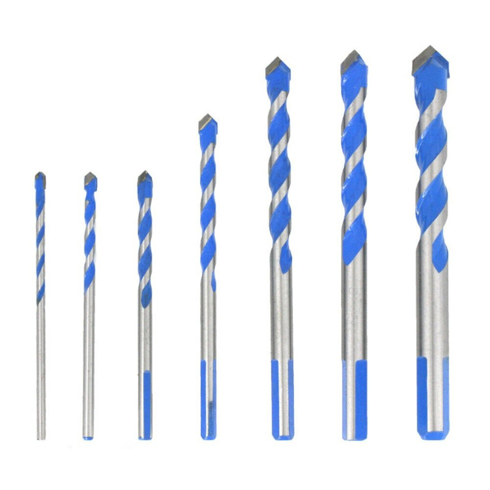 () 10Pcs Multi-functional Glass Drill Bit Tungsten Carbide Tip Triangle Drill Bits for Ceramic Tile Concrete Brick Metal Stainless Steel Wood