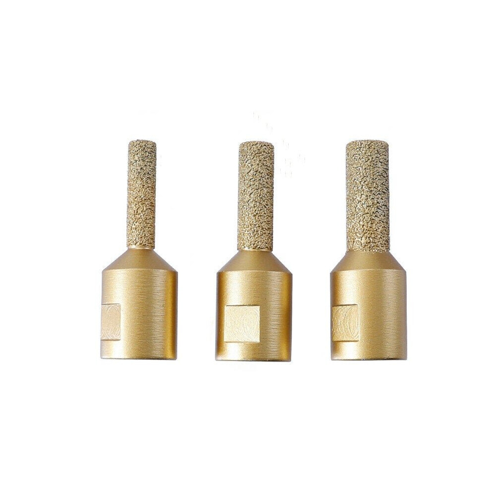 3Pcs 8/10/12mm Abrasive Bits M14 Adapter Diamond Router Bit 46 Grit Slate Stone Splicing Tool for Angle Grinders