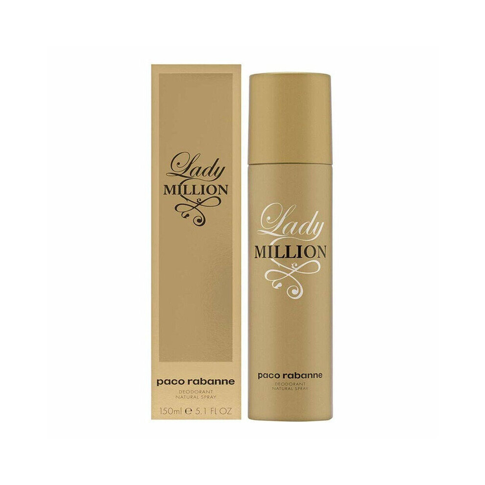 Paco Rabanne Lady Million 150ml Deodorant Natural Spray