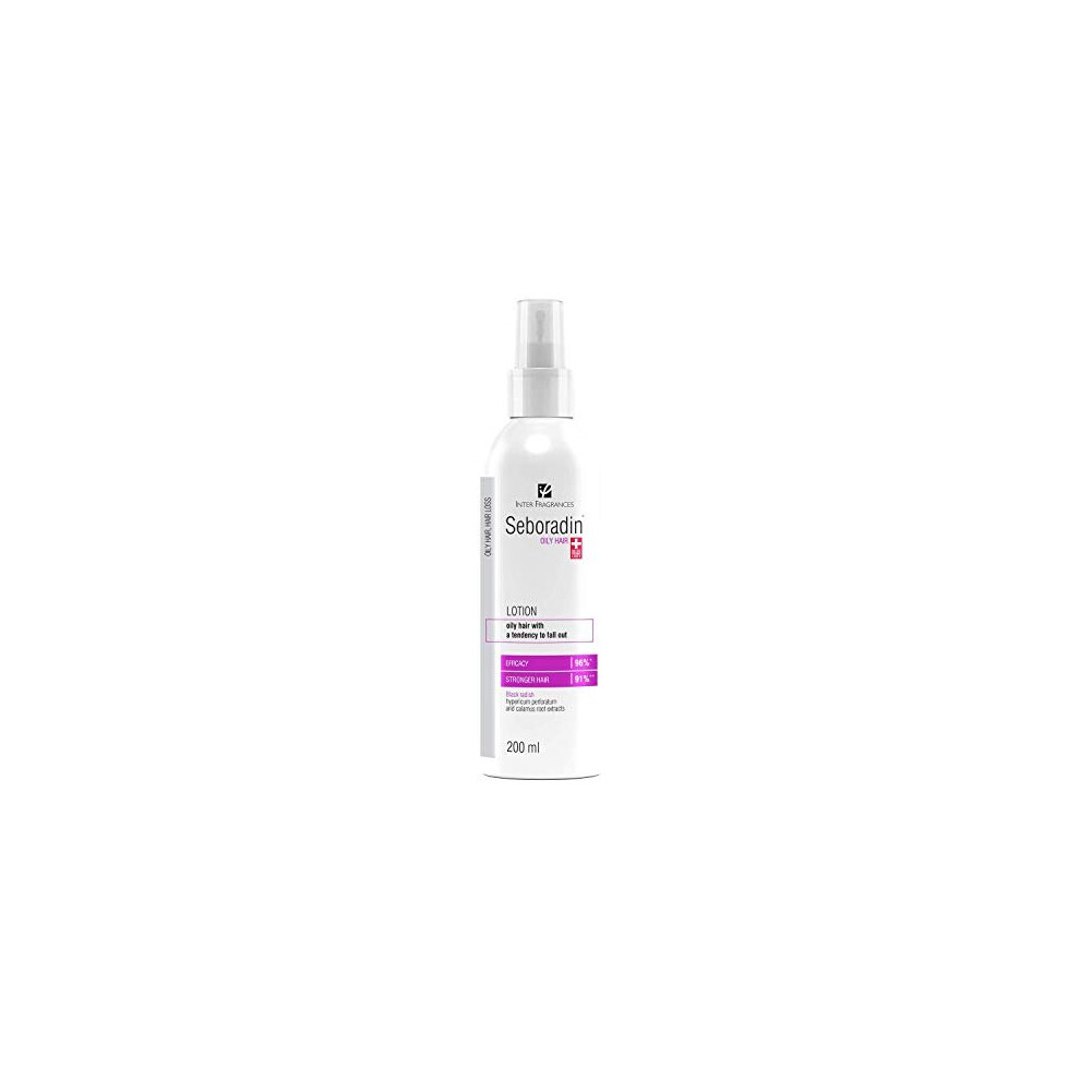 SEBORADIN Oily Hair Lotion for Oily Hair, Lotion Antibacterial Effect 60% Alcohol Natural Extracts Men and Women, 200 ml