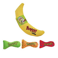 YEOWWW Catnip Cat Toys Banana and Sardine Stinkies Fish Strong Catnip Cat Toys Premium Quality Cat Toy Bundle For Indoor And Outdoor Cats (1 x Ba