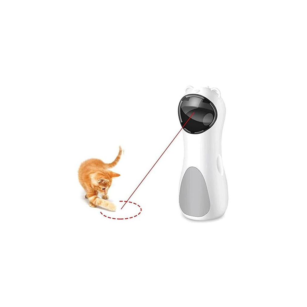 Cat Laser Toy Automatic, Interactive Laser Cat Toys Rotating Catch Training, Placing High, 5 Random Pattern, Automatic On/Off and Silent, 3 Speed