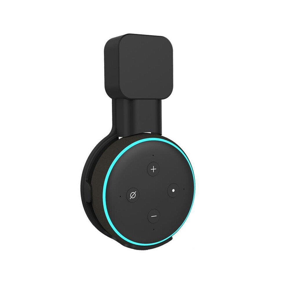 (Black, for Echo dot 3) Wall Mount Speaker Holder for Echo Dot 3 and Home & Nest Mini Smart Home Speakers With Cord Arrangement
