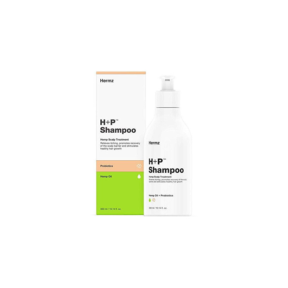 Hermz H+P Antimicrobial Nourishing Scalp Psoriasis Shampoo: Hemp, Probiotics & Salicylic Acid - Deeply Nourishing Treatment of Seborrhoeic Dermat