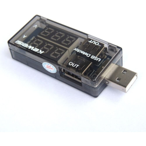 USB Charger Doctor – Voltmeter & Ammeter Tester With Red/Blue Display, 0–2.5A For Mobile Power Banks & Chargers