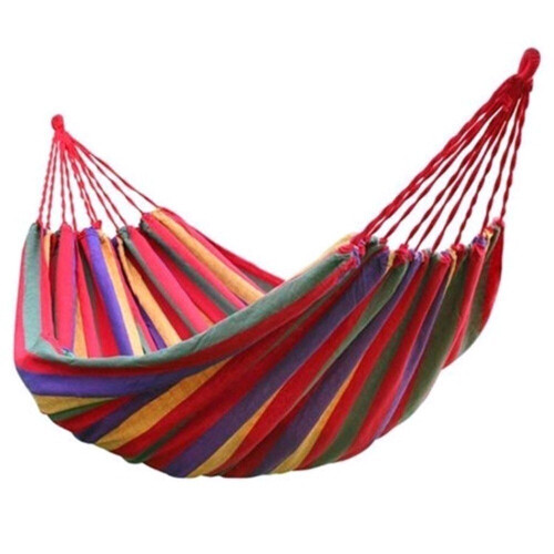 (Blue) Outdoor Portable Garden Canvas Hammock 2