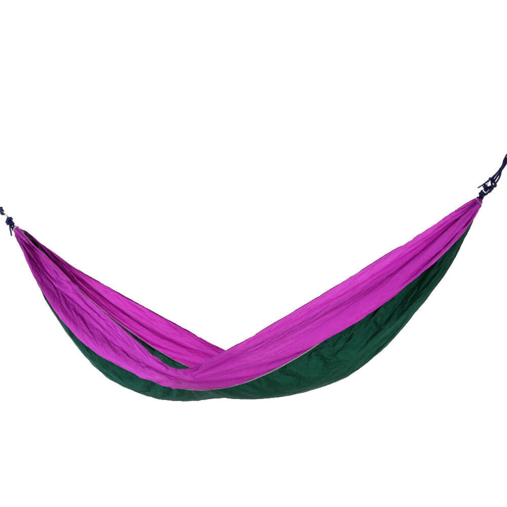 (Green + Purple) 2 People Outdoor Leisure Hammock for Camping Travel-image-OPC-P996FVH-NEW