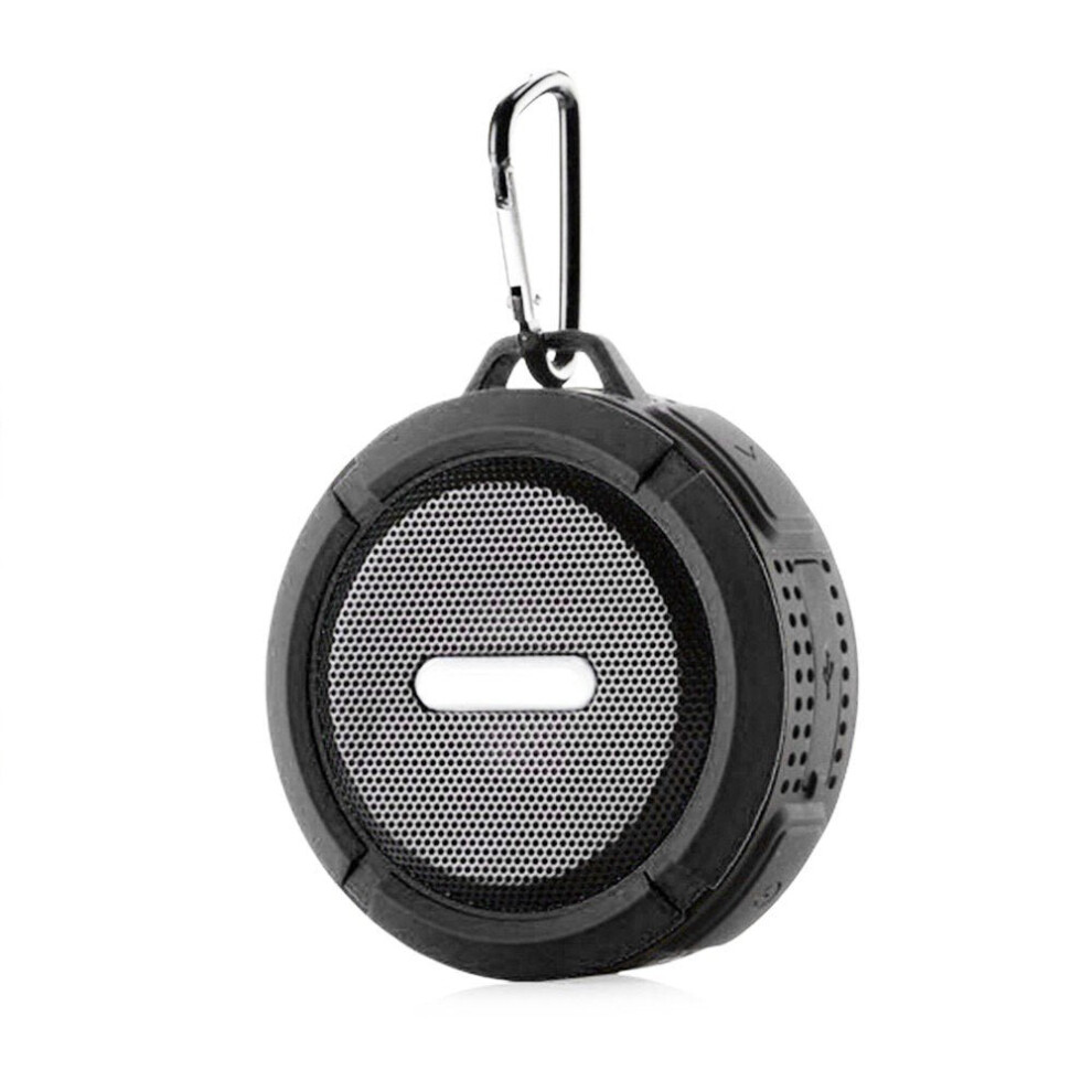 (Grey) Outdoor Waterproof BT Speaker, Wireless Portable Speaker with Enhanced 3D Stereo Bass Sound