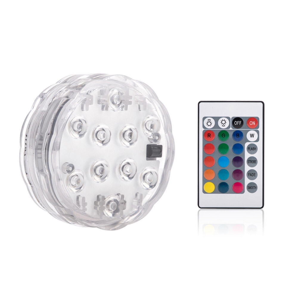 (1 controller 1 Lamp) Colorful Remote Control Diving Light Waterproof Underwater Knob Light Aquarium Light