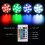 (1 controller 5 Lamp) Colorful Remote Control Diving Light Waterproof Underwater Knob Light Aquarium Light 11