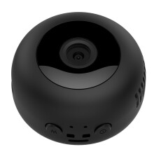 (Black) Mini Wearable Camera 1080P IP Night Vi sion Micro Cam