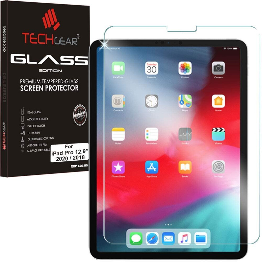 TECHGEAR GLASS Edition for iPad Pro 12.9" 2021 5th Generation & iPad Pro 12.9" 2020 4th Generation, Genuine Tempered Glass...