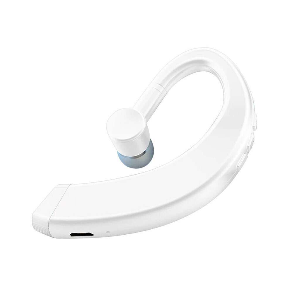 (White) Bluetooth Business Earphone Hifi Noise Reduction Hd Calling Zero Delay Wireless Earbuds Sweatproof 180 Rotatable Earhook Single Headphone With White 6112212053768