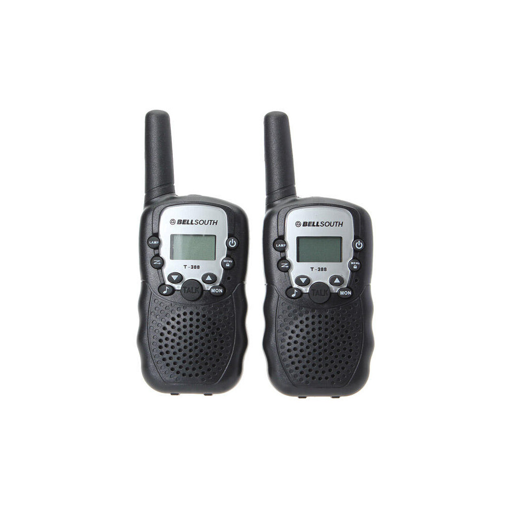 2pcs 0.5W UHF Auto Multi-Channels Mini Radios Walkie Talkie Black