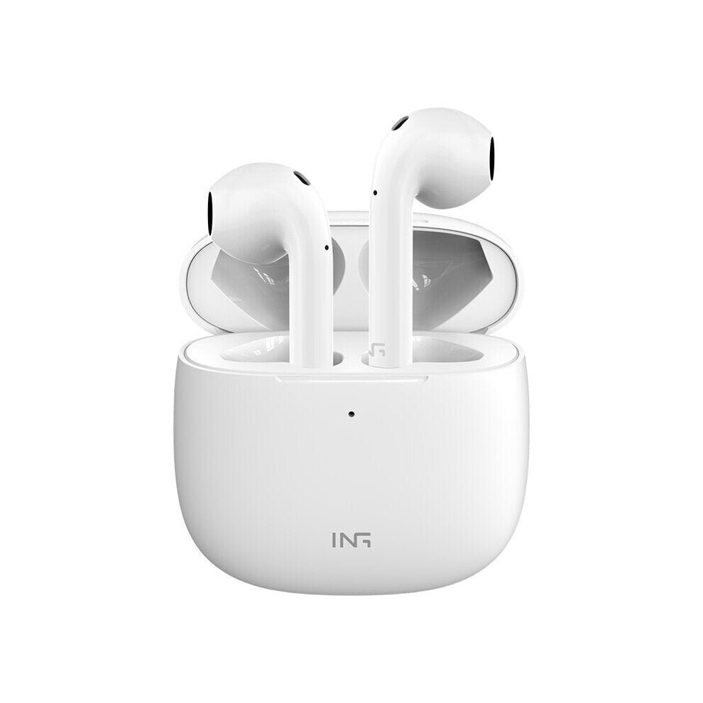 (White) Tws Earphone Wireless Bluetooth Headphones Hifi 13Mm Drivers Smart Touch Sweatproof Portable Half-In-Ear Earbuds With Mic With Charging Case White 6112212054055