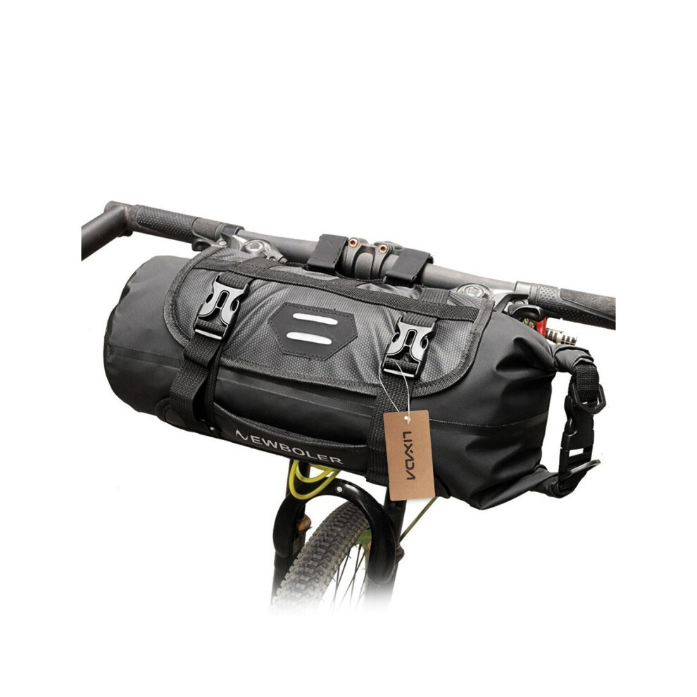 Bike Handlebar Bag Waterproof Adjustable Capacity Bicycle Front Tube with Detachable Cycling Dry Pack (3-7L)