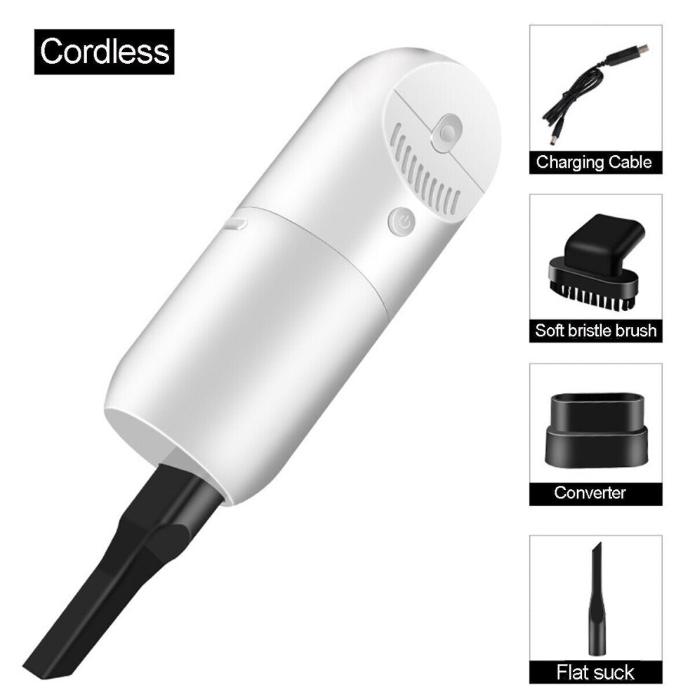 (Wireless) 120W Car Vacuum Cleaner Portable Wet Dry Use Ligweight Handheld Duster 4500rpm 3500Pa Powerful Suction