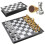 Chess Game Silver Gold Pieces Folding Magnetic Foldable Board Contemporary Set 4