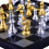 Chess Game Silver Gold Pieces Folding Magnetic Foldable Board Contemporary Set 10