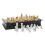 Chess Game Silver Gold Pieces Folding Magnetic Foldable Board Contemporary Set 6