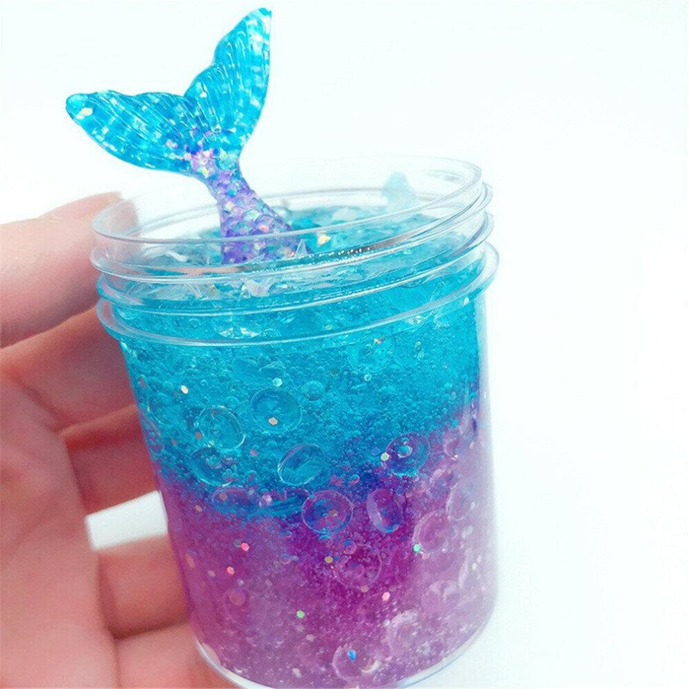 () 60ML Fishtail Slime Toy For Children Crystal Decompression Mud DIY Gift Stress Reliever