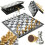 Chess Game Silver Gold Pieces Folding Magnetic Foldable Board Contemporary Set 2