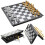 Chess Game Silver Gold Pieces Folding Magnetic Foldable Board Contemporary Set 3