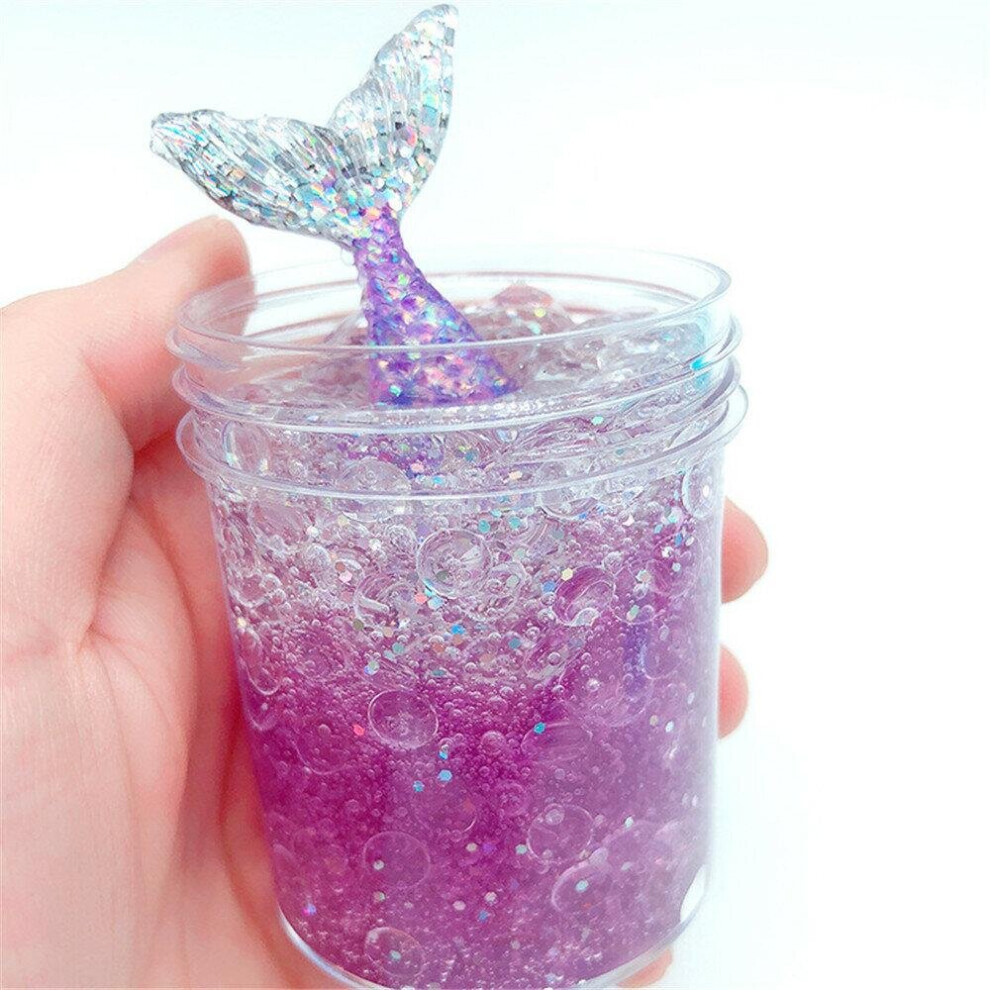 () 60ML Fishtail Slime Toy For Children Crystal Decompression Mud DIY Gift Stress Reliever