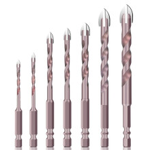 () 3/4/5/6/8/10/12mmm Tile Drill Bits Hex Triangle Bit for Glass Ceramic Concrete PVC Hole Opener Wood Drilling Tool