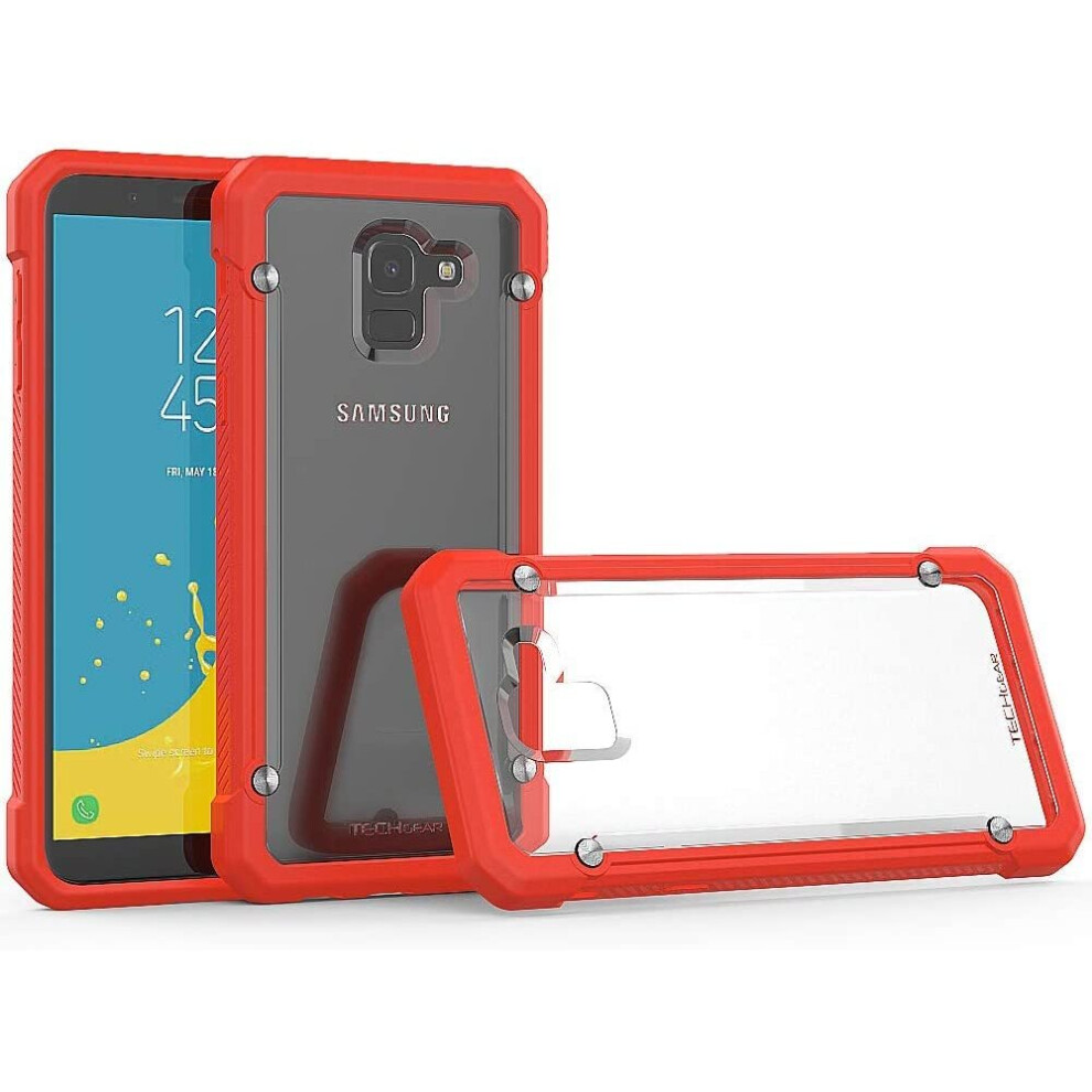 Techgear Galaxy J6 2018 Case - [Fusion Armour] Premium Slim Hybrid Tough Protective Bumper Case Heavy Duty Protection...