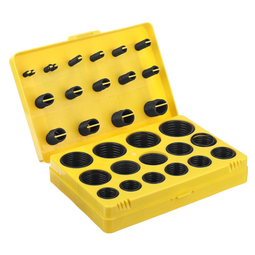 (Yellow) 362Pcs Nitrile Nbr O-Rings Washer Kit Seal Gasket Assortment Set Box Ring 6112211864372
