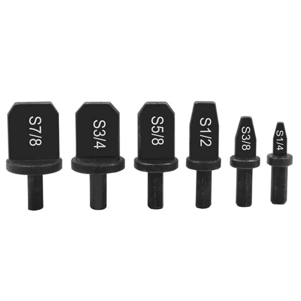 6Pcs 1/4-7/8 Imperial Hexagonal Tube Expander 37-47 Length Swaging Tool Drill Bit Air Conditioner Copper Pipe Flaring 3654659102546