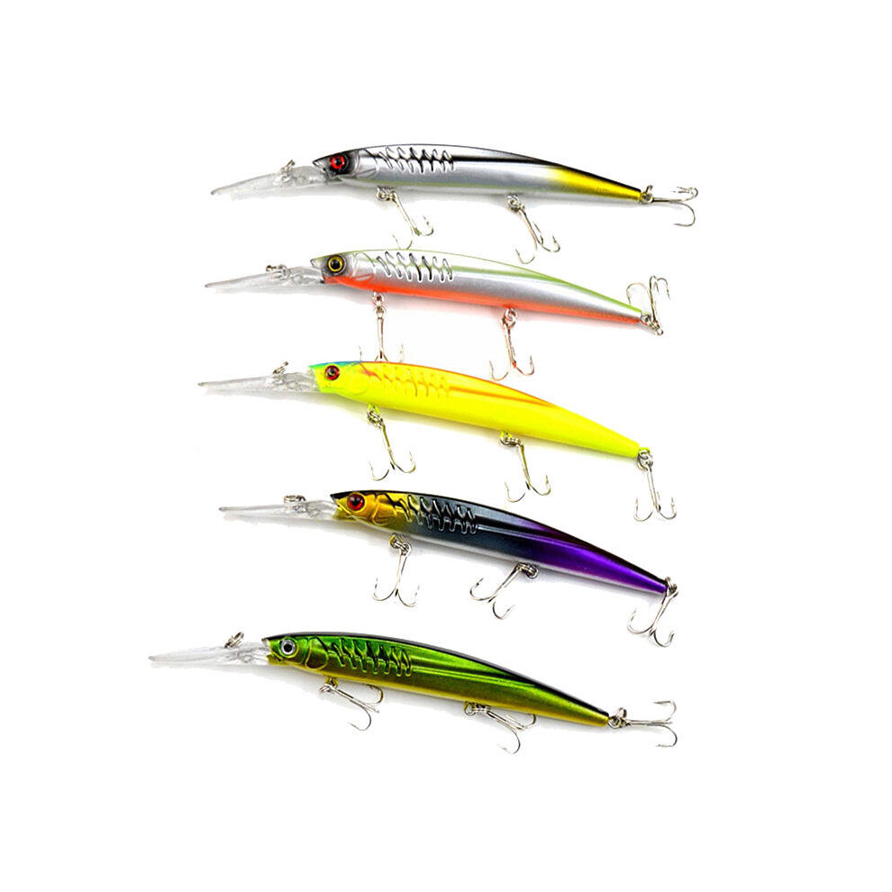 5pcs/set 14.5cm 12.7g Fishing Lure Minnow Bionic Fishing Bait Carp Artificial Hard Baits