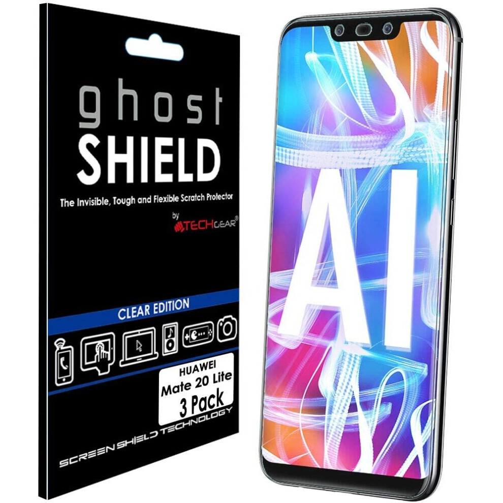 TECHGEAR [3 Pack] Screen Protectors fit Huawei Mate 20 Lite [ghostSHIELD Edition] Genuine Reinforced Flexible TPU Screen...