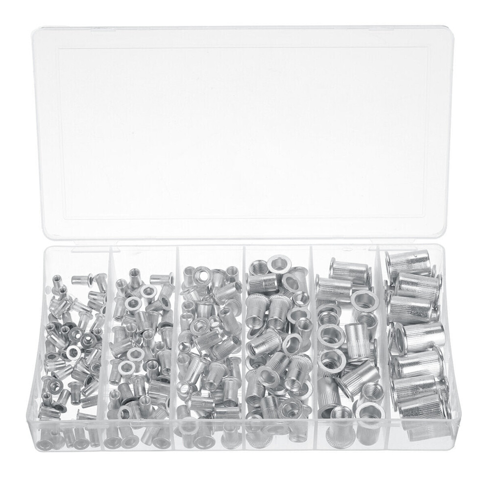 190Pcs M3-M10 Rivnut Riveter Rivet Nut Nutserts Guns Riveting Assortment Tool Kit Nutsert