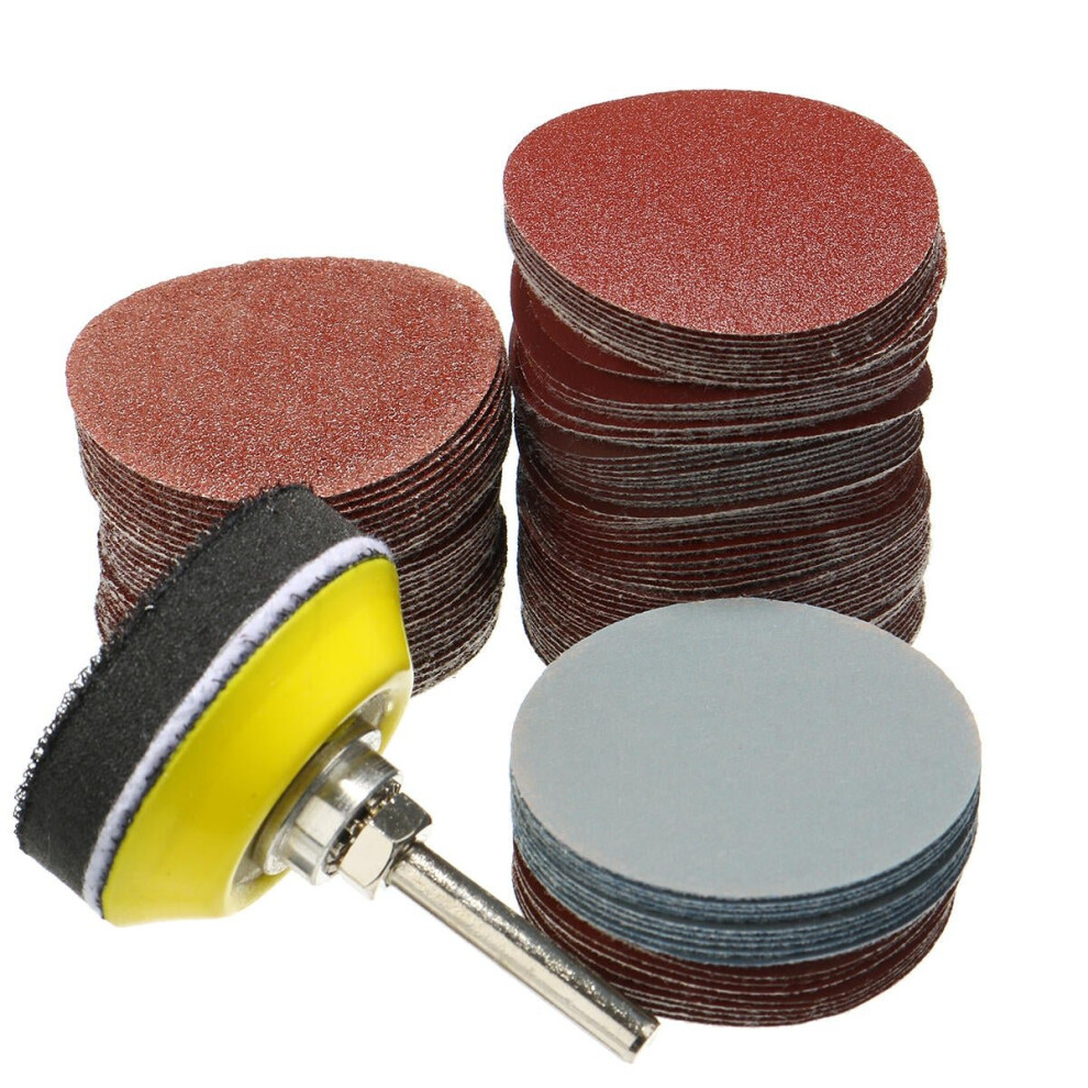 120Pcs 50mm Backing Pad Sandind Disc Polishing Set Abrasive Cleaning Tools