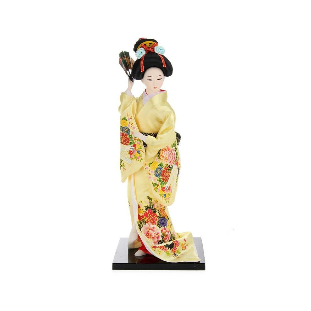 30cm Oriental Japanese Brocade Kimono Kabuki Doll Geisha Action Figure Figurine Statue