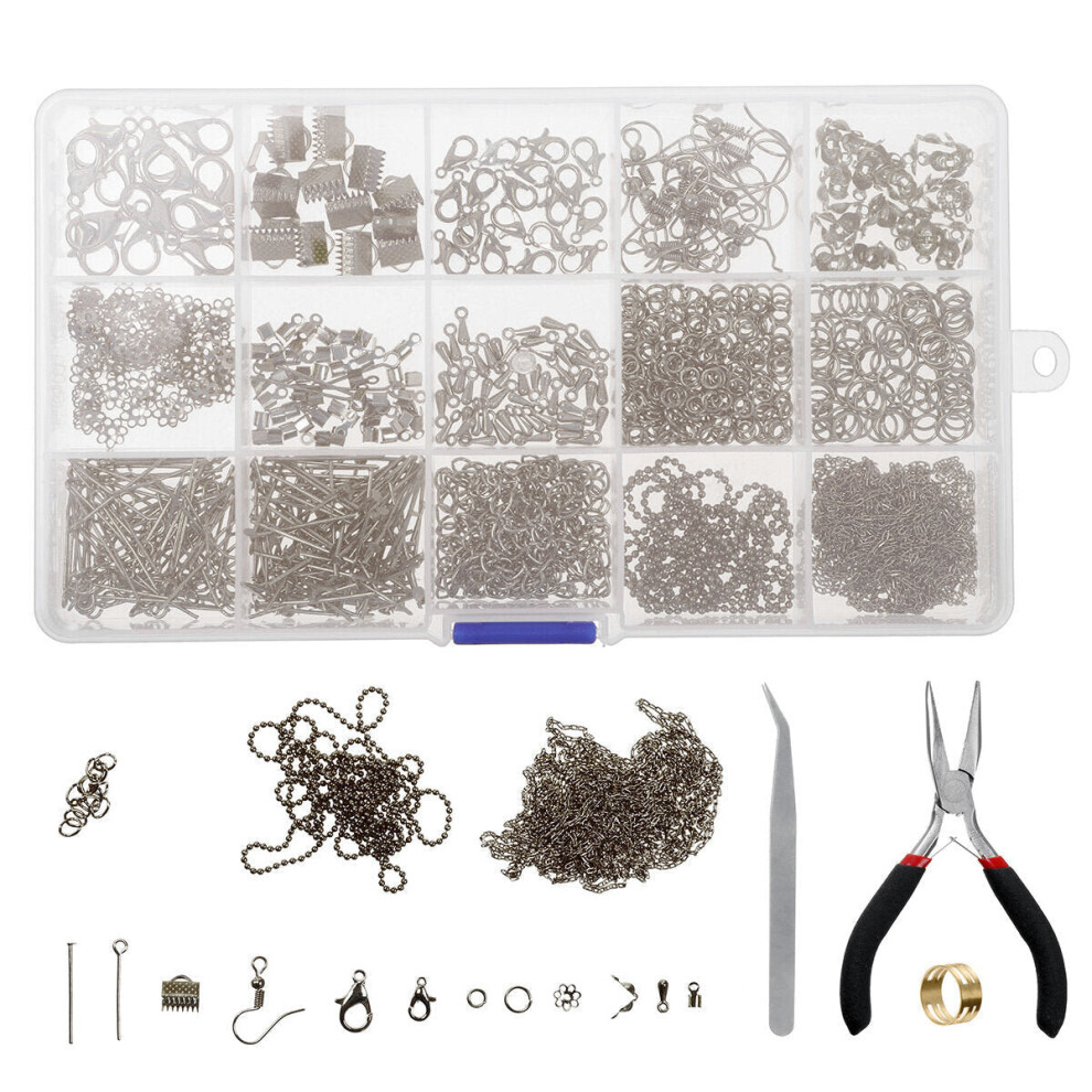 (Bronze) 870pcs Gold/Silver/Bronze Repair Metal Tools DIY Craft Supplies Jewelry Making