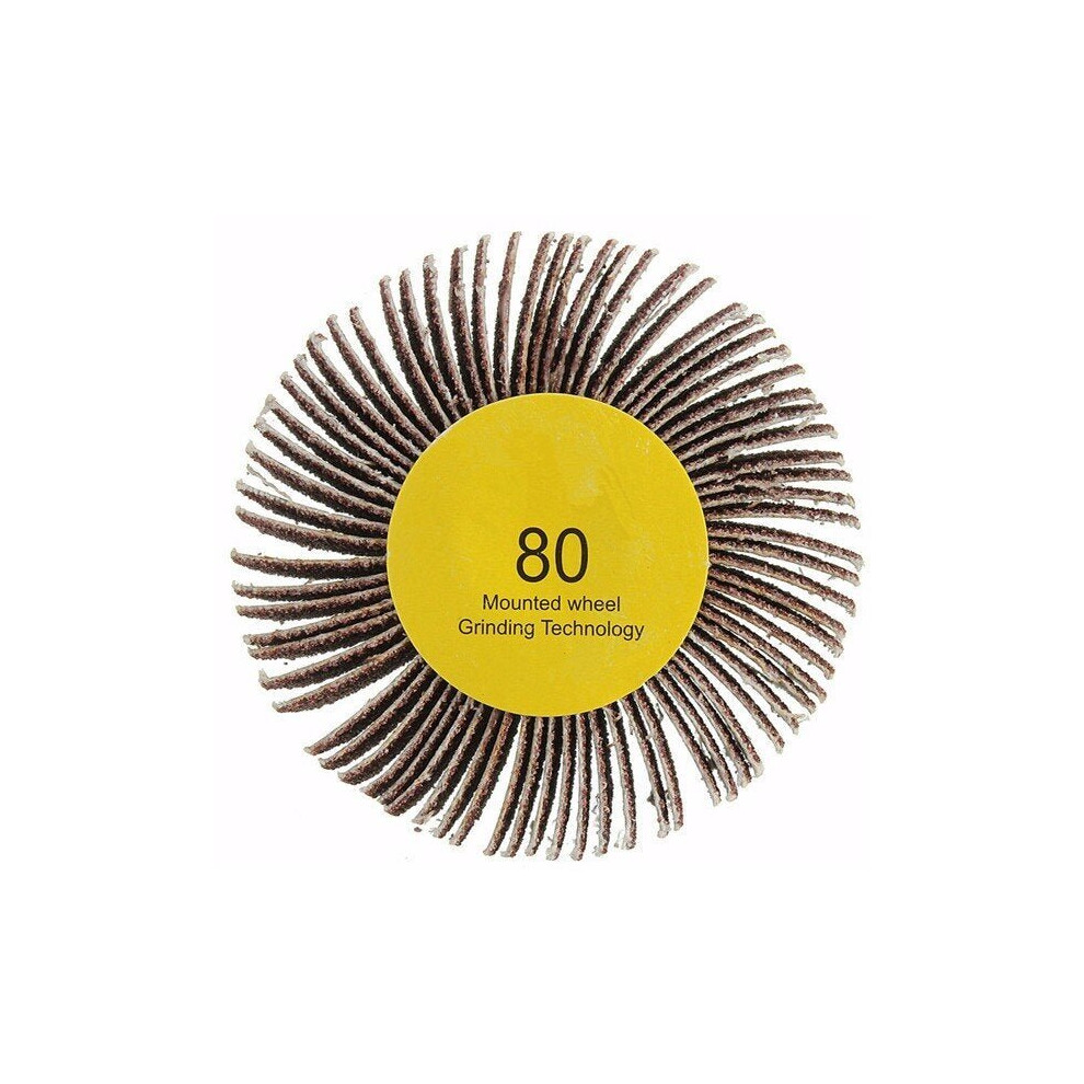 (60) 60/80 Grit 6Mm Shank Flap Wheel Disc Sanding Abrasive Grinding Wheel For Rotary Tool 6112211905938